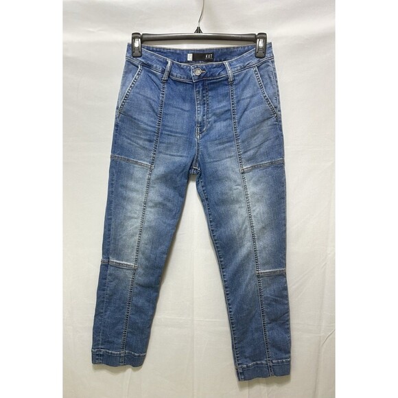 Kut From The Kloth Womens 8 Reese High Rise Ankle Straight Leg Blue Denim Jeans - Picture 1 of 16
